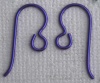 Niobium Hypoallergenic Earring Ear Hooks French Fish Wire Purple Blue x 1pr